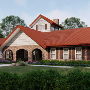 Ivy 3 Bed 2 Bath House Floor Plan 3D