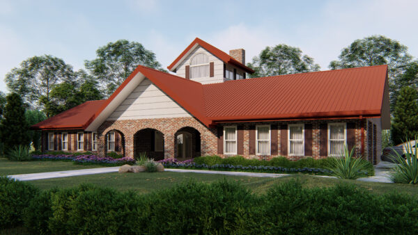 Ivy 3 Bed 2 Bath House Floor Plan 3D